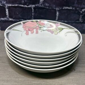 Set of 6 Vintage Noritake New Decade "Café du Soir" Salad Bowls